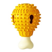 Jouet pour chien en TPR, écologique, interactif, pour la dentition des chiots, puzzle sonore, distributeur de friandises, en forme de cuisse de poulet frit, grande taille, jouet amusant pour animaux de compagnie