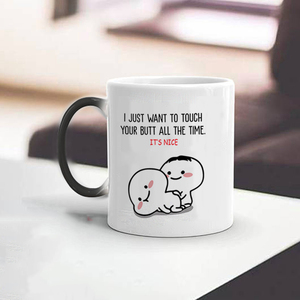 Voglio solo che tu mi tocchi tuovo a volta - <span class=keywords><strong>Tazza</strong></span> <span class=keywords><strong>magica</strong></span> cambia colore con coperchio e cucchiaino - Regalo di compleanno per marito - Product Image 2