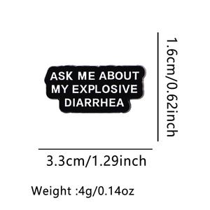 Broche en métal créative avec citation de dessin animé motivante, accessoires de mode - Product Image 4