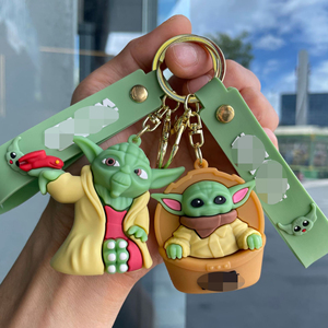 <span class=keywords><strong>Porte</strong></span>-clés adorable en forme de bébé <span class=keywords><strong>Yoda</strong></span> de dessin animé, pendentif 3D, <span class=keywords><strong>porte</strong></span>-clés de voiture, <span class=keywords><strong>porte</strong></span>-clés anti-perte, décoration de sac, <span class=keywords><strong>porte</strong></span>-clés - Product Image 4