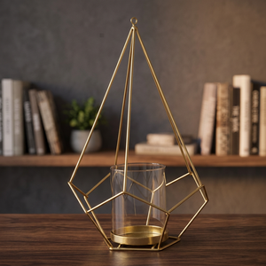 Portavelas de linterna de Metal geométrico nuevo estilo Venta caliente buena calidad diseño de moda soporte de luz de té - Product Image 2