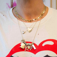 Gemnel Haute Qualité Bijoux en Argent 925 Cristal Rubis arc-en-ciel amour Coeur Charm Colliers en or véritable