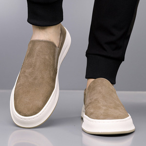 Mocassins en daim à bout rond, semelle extérieure en caoutchouc, semelle intermédiaire en EVA, respirants, chaussures décontractées toutes saisons - Product Image 2