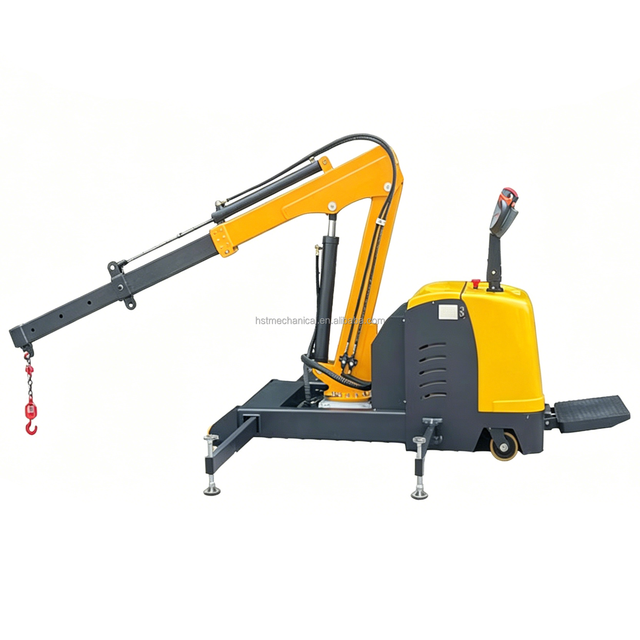 High Load Capacity Portable Mini Small Electric Automatic Floor Crane Portable Foldable 1T 2T Mobile Jib Crane
