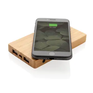 <b>Wireless</b> <b>Powerbank</b> Bamboo 4000mAh eco-friendly gadgets - Product Image 3