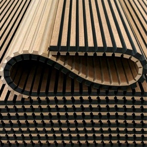 Panneaux acoustiques en MDF à lattes de bois modernes SANYUAN - Écologiques, 80% NRC, isolation acoustique, design incurvé pour la maison et le bureau - Product Image 2