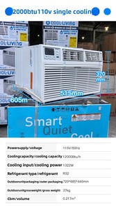 เครื่องปรับอากาศแบบติดหน้าต่าง 110V~60Hz 8000/12000/15000/18000 บีทียู ความถี่คงที่ ระบบทำความเย็นเดี่ยว ใช้สารทำความเย็น R32 ความจุทำความเย็นสูง เหมาะสำหรับ - Product Image 6