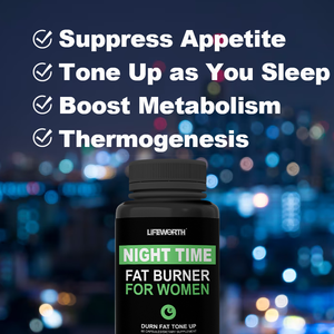 Lifeworth OEM Capsules d'extrait de plantes naturelles chaudes brûleur de graisse de nuit pour les femmes et supplément de poids de perte - Product Image 3