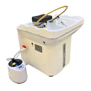 Mobile constant temperature water circulation head therapy instrument Salon hair washing bed Removable shampoo basin