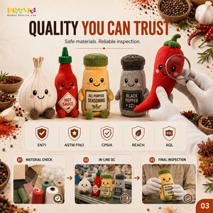 Boneka Plush Kustom Bertema Pop Art untuk Kampanye Media Sosial, Ramah Lingkungan OEM ODM, Produsen Grosir MOQ Rendah - Product Image 3
