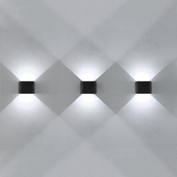 Applique murale LED moderne 12W IP65 pour extérieur, lampe murale étanche pour intérieur, éclairage de salon, applique murale LED carrée