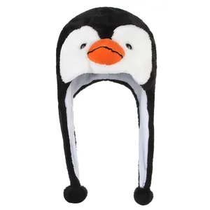 Yiwu factory direct wholesale winter and winter fashion warm plush berets custom outdoor penguin hats for man woman