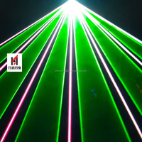 Laser animé pleine couleur 10W, contrôle DMX512/sonore, CRI Ra95, intensité variable, corps en aluminium et plastique pour mariages et discothèques