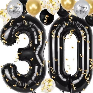 Decoraciones <span class=keywords><strong>de</strong></span> Globos con Números <span class=keywords><strong>para</strong></span> el 40.º <span class=keywords><strong>Cumpleaños</strong></span>, <span class=keywords><strong>para</strong></span> Hombres y Mujeres, Globos <span class=keywords><strong>de</strong></span> Goma Reutilizables, 18 Piezas <span class=keywords><strong>de</strong></span> Varios Tamaños - Product Image 2
