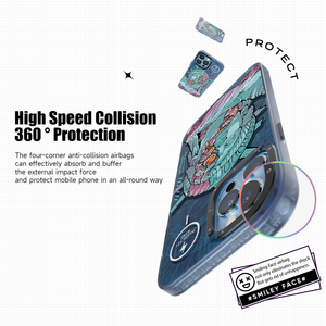 Rockrock — étui de protection sans fil, pour iPhone 13, séries Punk, Style roi tu, Impression populaire, charge sans fil - Product Image 4