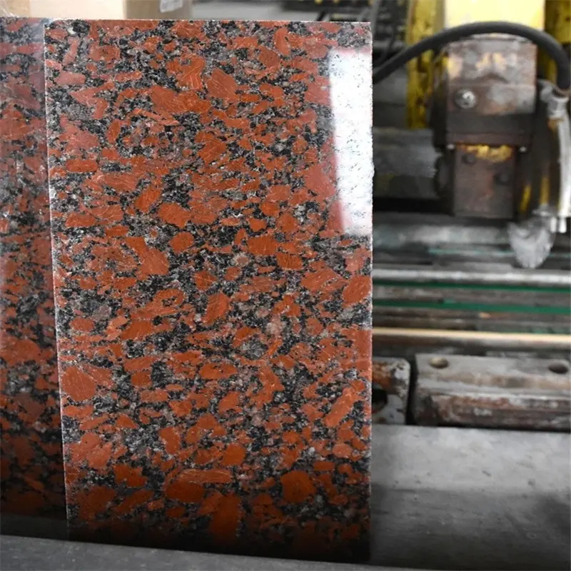 Rosso Santiago granite price for slabs and tiles