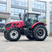 Tracteur à roues à haut rendement 180 HP tracteurs de terres cultivées quatre roues motrices tracteurs hydrauliques à forte puissance pour rizières