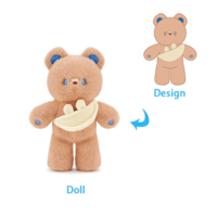 Porte-clés en peluche personnalisé Peluches Jouets en peluche personnalisés Anime Ours en peluche pour mascotte douce Pendentif Porte-clés en peluche personnalisé