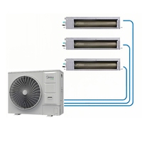 Sistema de bomba de calor multizona HVAC montado en la pared Slim R32 con motores de ventilador DC automáticos Precio de fábrica Midea VRF