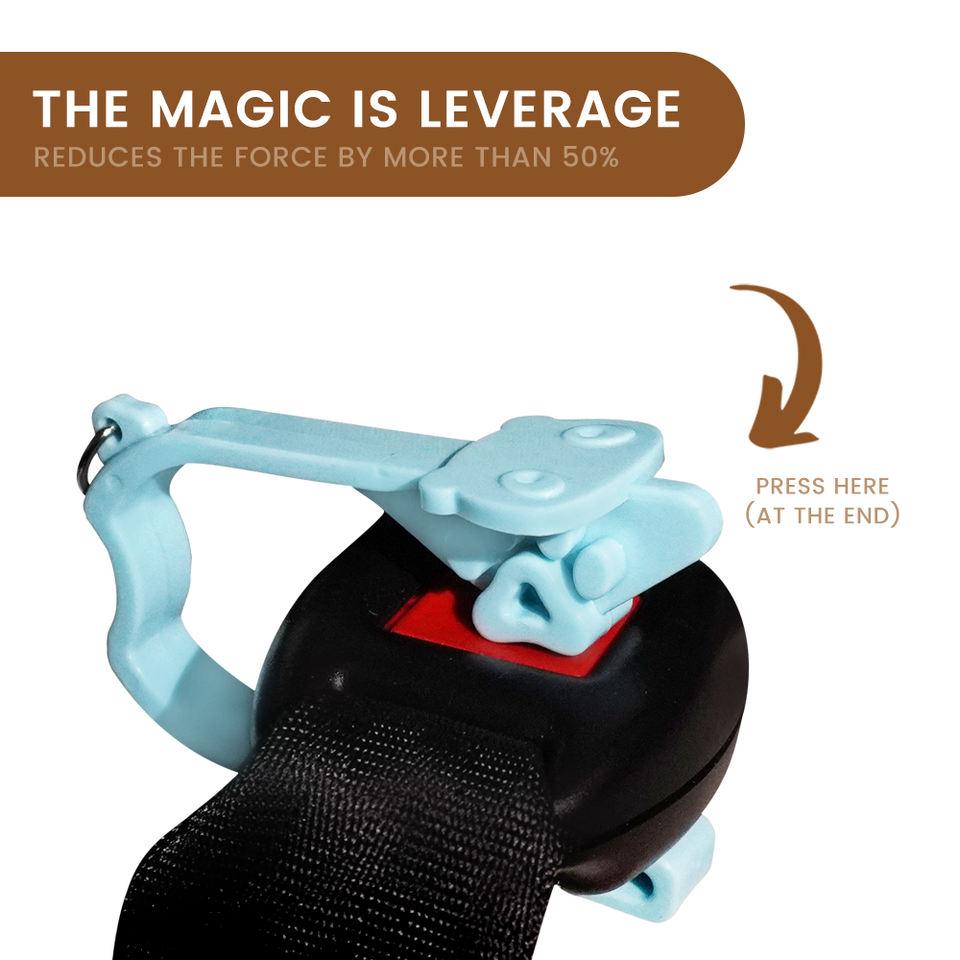 The Car Seat Key - Easy Buckle Release Tool For Parents With Arthritis, Long Nails Or Weak Hands - Made In USA