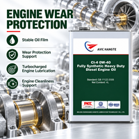 Huile moteur diesel entièrement synthétique haute performance AVIC HANGTE CI-4 0W-40 4L pour camions, générateurs et engins de construction