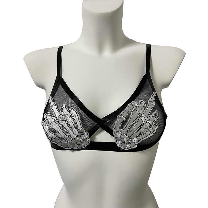 skeleton hand bralette