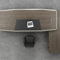 Bureau ergonomique moderne en forme de L Bureau et chaise de direction haut de gamme de luxe Table de bureau antique en bois en bois pour PDG et patron