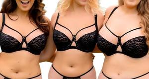 Soutien-gorge de haute qualité à bonnet complet pour femmes grandes tailles, taille britannique 34-42DD <span class=keywords><strong>E</strong></span>-F-G-H, dentelle sexy, culotte de bikini avec nœud - Product Image 4