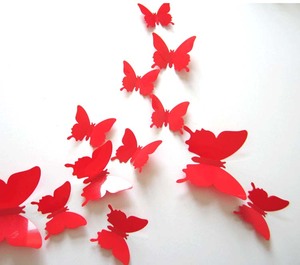 Set di 12 <span class=keywords><strong>Adesivi</strong></span> 3D a Forma di Farfalla <span class=keywords><strong>per</strong></span> Decorazione Murale - Product Image 6