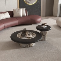 Tabouret latéral contemporain, lampes de table basse, chambres à coucher, table basse en bois massif en marbre naturel