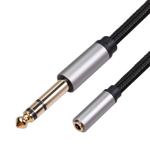 6.35mm כדי 3.5mm כבל אודיו עבור מגברי גיטרה מקלדת פסנתר <span class=keywords><strong>1</strong></span>/<span class=keywords><strong>4</strong></span> זכר <span class=keywords><strong>1</strong></span>/8 נקבה לאוזניות סטריאו מתאם כבל - Product Image 3