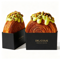 Pochettes personnalisées pour boulangerie, doublure en éponge, réutilisables, écologiques, biodégradables, en carton alimentaire, magnétiques, pour croissants et pain