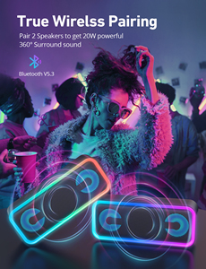 US Stock Fast Ship A8 PRO <strong>Bluetooth</strong> <strong>Speaker</strong> 20W Sound IPX6 Waterproof 20 Hour Playtime RGB <strong>Light</strong> Show Deep Bass Wilress <strong>Speaker</strong> - Product Image 6