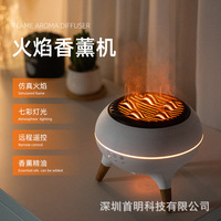 Diffuseur de parfum dynamique multi-odeurs, humidificateur de bureau à effet flamme, usage domestique, forte production de brume, lumières colorées, télécommande