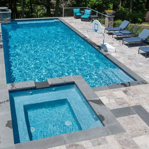 Piscina de fibra de vidrio grande de lujo Shell familia adulto subterráneo enterrado FRP Prefab Spa para uso al aire libre - Product Image 5