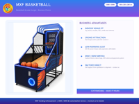 Grande machine d'arcade de basket-ball LED Crown 100x250x260 cm, usage commercial
