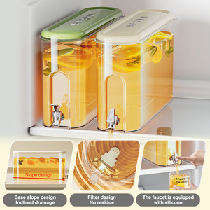 UFORU <span class=keywords><strong>Distributeur</strong></span> de jus de style nordique, grande capacité, en plastique, avec robinet pour boissons froides, machine à <span class=keywords><strong>eau</strong></span> et à boissons - Product Image 2