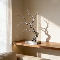Sculpture personnalisable BZY en forme de coffre, cadeau de bureau intérieur, grande sculpture extérieure en acier inoxydable miroir