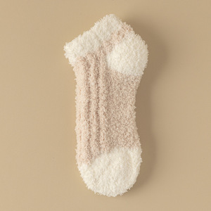 Chaussettes douillettes et chaudes d'hiver pour femmes, en tricot épais et duveteux, motif uni, longueur mi-mollet, usage quotidien en intérieur, compression <span class=keywords><strong>classe</strong></span> 4, en stock - Product Image 6