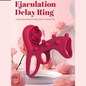 Anneau vibrant à retardement avec télécommande à 9 fréquences, avec picots, vibrateur pour adultes - Product Image 3