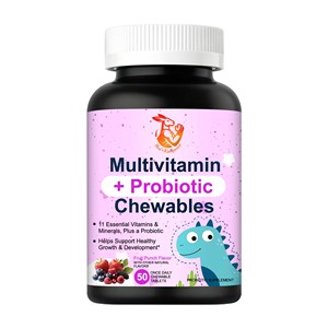 Masticables Multivitamínicos + Probióticos al por Mayor de Fábrica, Promueven Dientes y Encías Saludables con Lactobacillus rhamnosus para Niños a Partir de 3 Años - Product Image 1