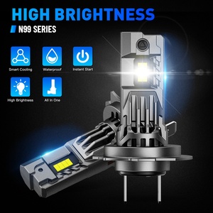 Ampoule de phare LED Novsight N99 <span class=keywords><strong>Mini</strong></span> sans fil 100W 24000LM 6500K pour phare de voiture, lampes à diodes automobiles H7 LED 12V - Product Image 2