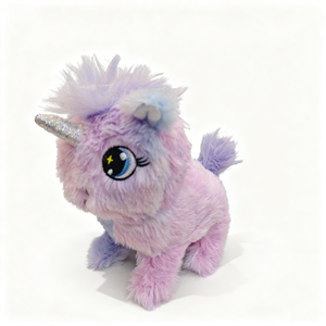 इलेक्ट्रिक यूनिलुश खिलौना-गा और चलने वाली छोटी रोशनी के साथ 20x10x22 सेमी प्लास्टिक और कपास सामग्री - Product Image 3