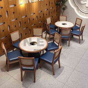 Muebles de Madera Modernos Nórdicos Personalizados para Cafetería y Restaurante, para Diseño de Interiores de Hoteles, Centros Comerciales y Cafés - Product Image 5