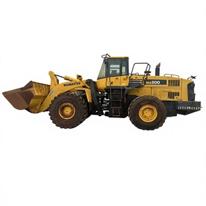 Chargeuse sur pneus Komatsu WA500 de 30 tonnes, équipement lourd d'occasion avec pelle rétrocaveuse et chargeur frontal, pompe MOOG, moteur Cummins - Product Image 1