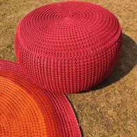 Pouf gonflable d'extérieur moderne en polyester, fait main, pour chambre et salon