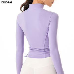 Maglia <span class=keywords><strong>a</strong></span> Maniche Lunghe da Equitazione per Donna GuangZhou DingTai Sports, Top Base Layer Femminile per Yoga - Product Image 4