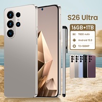 Nouveau Smartphone S26 Ultra 5G de Haute Qualité 2025 Original 16G 1T Version Globale Processeur Deca Core Double SIM CDMA Photographie 4K 108MP