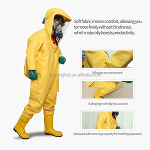 Tenue de protection chimique intégrée Haigu HG-2NP Niveau 2 en PVC étanche aux liquides <span class=keywords><strong>pour</strong></span> la réponse aux déversements chimiques - Product Image 5