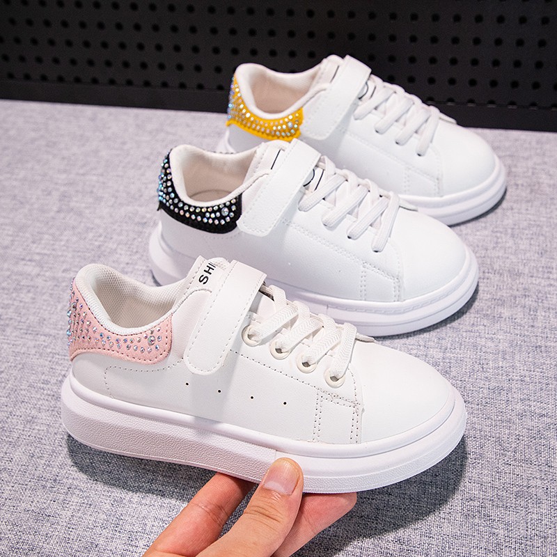 Оптовая продажа; Обувь для Скейтборда для мальчиков и девочек; Белые кроссовки на плоской подошве для бега; Универсальная повседневная обувь для детей; Para Ninos